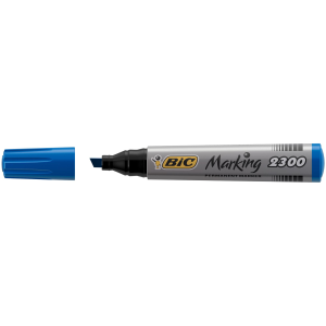 BIC MARKING 2300 MARCATORE PERMANENTE BLU PUNTA A SCALPELLO 3.70 mm CONF 12 Pz